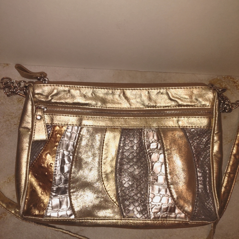 Carlos Santana Crossbody Metallic Animal Print Bag